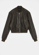 Grey-Black Leather Jacket Women’s Fashion Fall 2024