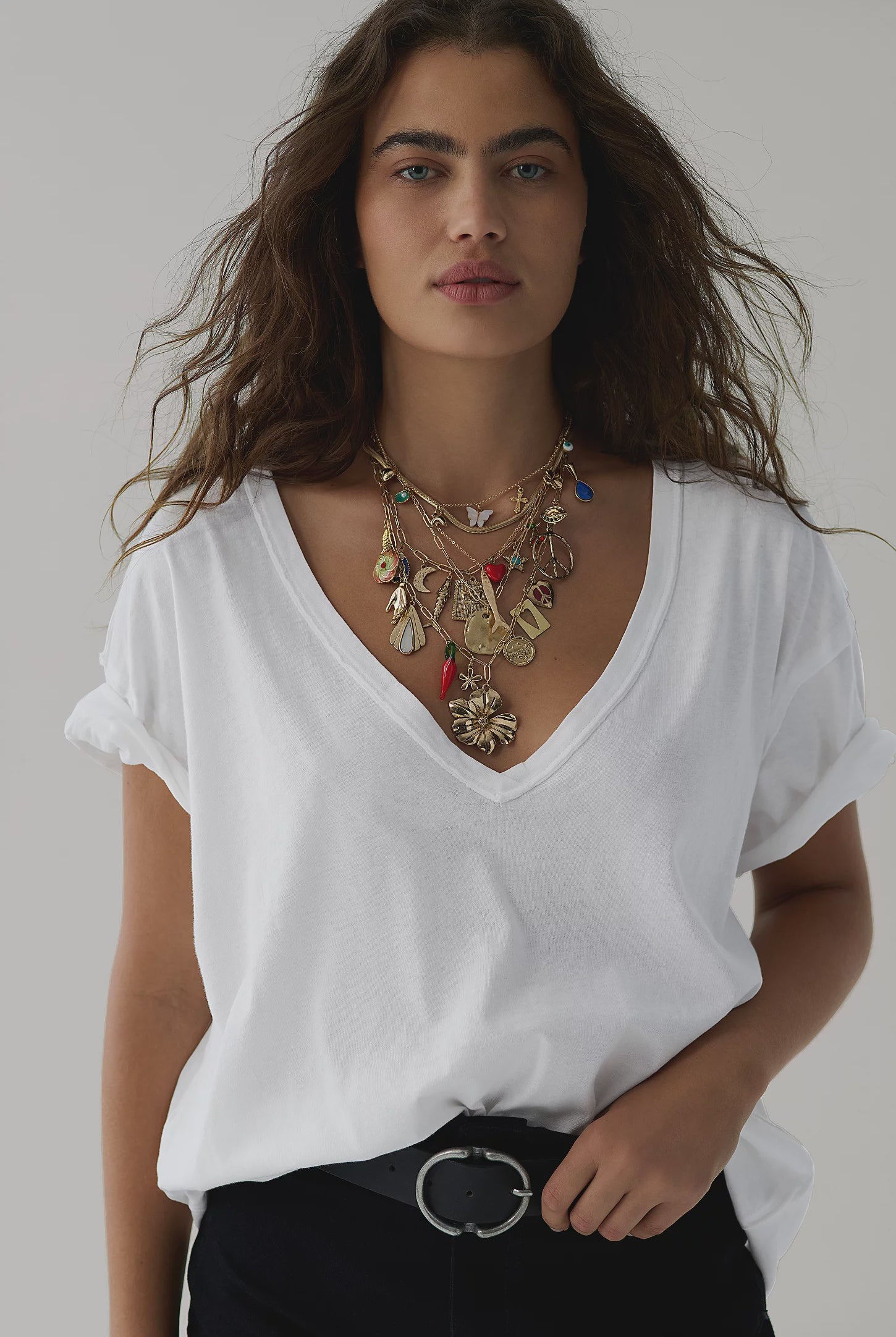 Basic White vneck tshirt