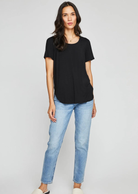 Gentle Fawn Alabama Top- Black. The Alabama tee is a Gentle Fawn classic designed for every day. Made of super soft EcoVero rayon jersey, it’s a closet essential you’ll want in every colour.