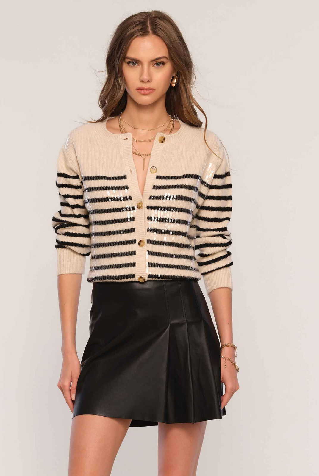 Classic Striped Cardigan Sweater Fall fashion 2024 women's boutique