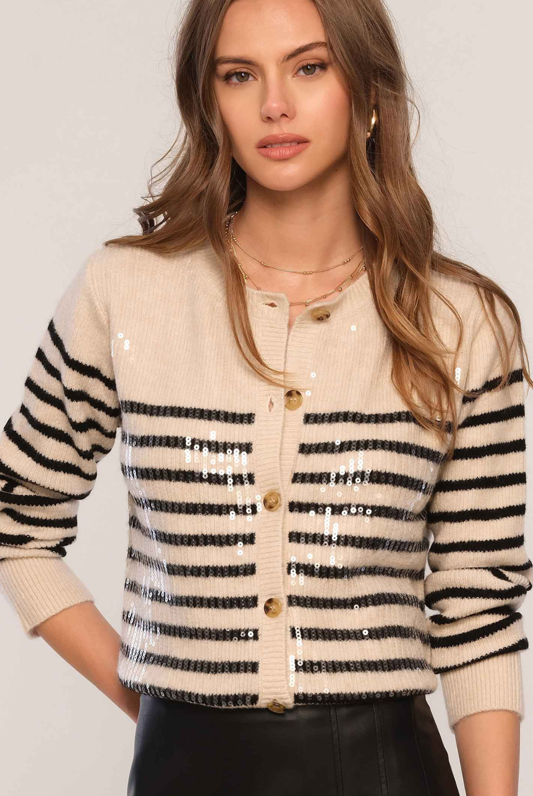 Black and cream cardigan