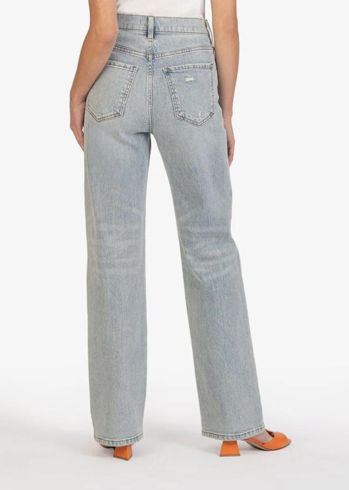 Kut From The Kloth Sienna High Rise Wide Leg - Dedication. Add a throwback vibe to your casual look with full-length wide-leg jeans made from low-stretch denim in a well-loved light wash.