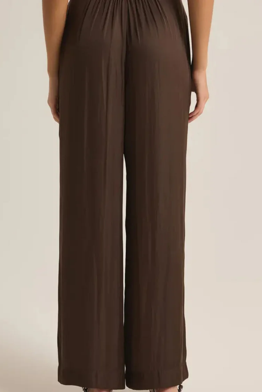 Chocolate Brown Satin Pants Fall Fashion 2024 inspiration trend Small Business Hamilton Ontario woman-owned