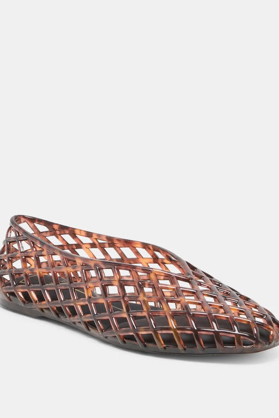 tortoise jelly woven flat