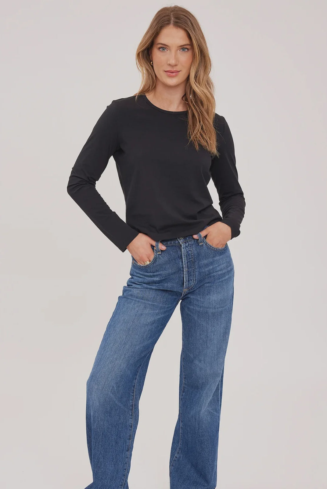 Claudia slim-fit crew-neck T-shirt in specially washed cotton jersey, featuring a classic silhouette and soft, lived-in look.