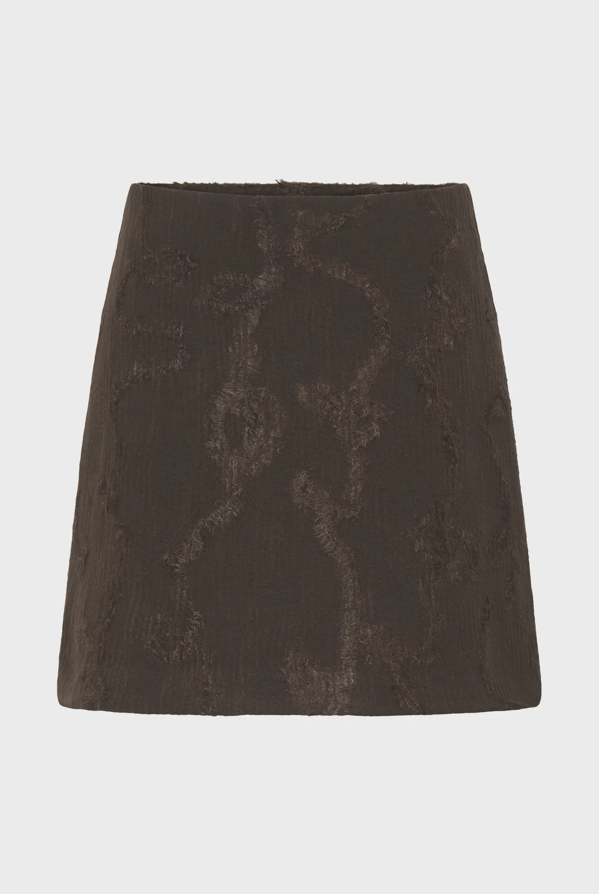 ICHI Ihjurlie Skirt in Brown featuring a flattering silhouette and a simple, versatile design for everyday wear.