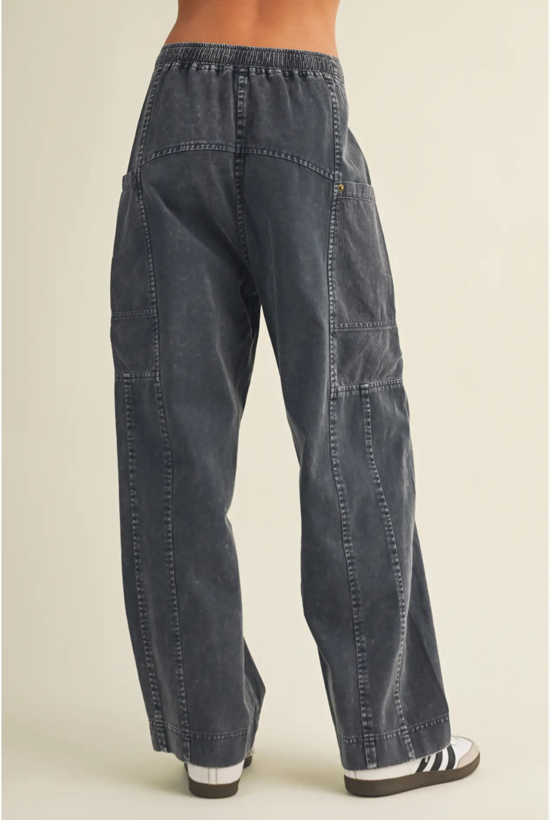 Harley wide-leg trousers with a relaxed silhouette and polished tailored finish, designed for versatile everyday and dressy styling.