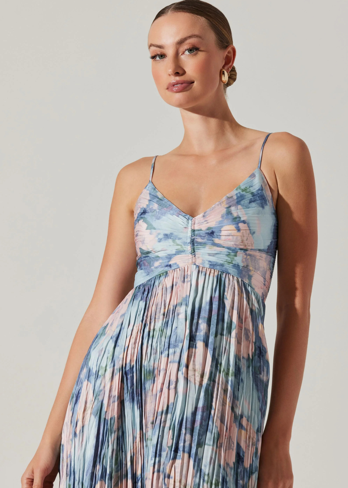 ASTR The Label Maeve Dress - Mint Polka Dots