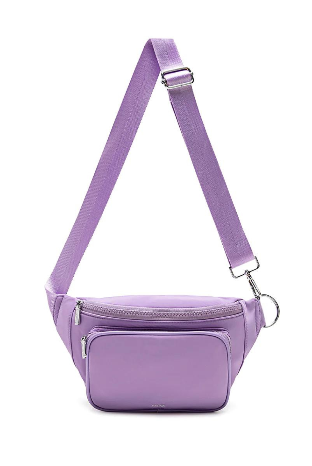 Pixie Mood Aaliyah Fanny Pack-Lavender Nylon. The Aaliyah Fanny Pack is the perfect companion for all your adventures! Its lightweight and sleek design makes it a great addition to any outfit - whether you're going for an athleisure, casual look or an edgy vibe. Plus, the exterior zip pocket allows for easy access to your essentials.