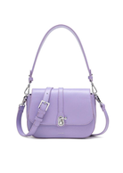 Pixie Mood Athena Saddle Bag- Lavender. With the distinctive turnlock hardware the Athena Saddle bag is the perfect accessory to polish up even the most casual outfit. This style staple is a must-have for your wardrobe.