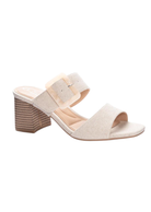 Chinese Laundry Briana Slide Sandal- Natural. Update warm weather looks by pairing these women's CL by Laundry Briana natural sandals with your favourite jeans, skirts, dresses, and more.