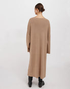 Brown Taupe Fawn Maxi Cardigan with pockets small business Hamilton Shop Small this holiday season