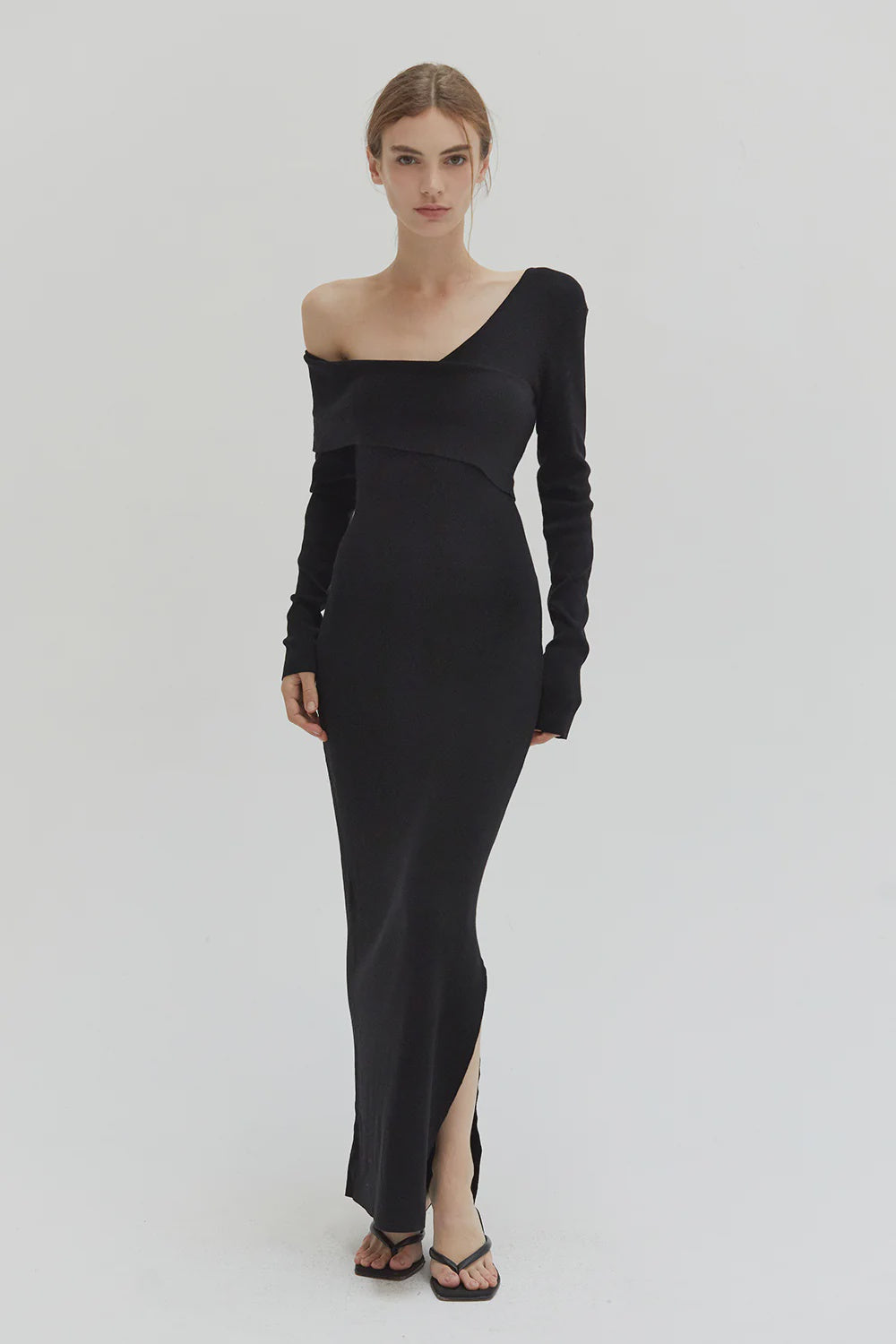 Fall fashion black knit dress small business hamilton ontario