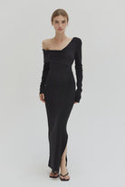 Fall fashion black knit dress small business hamilton ontario