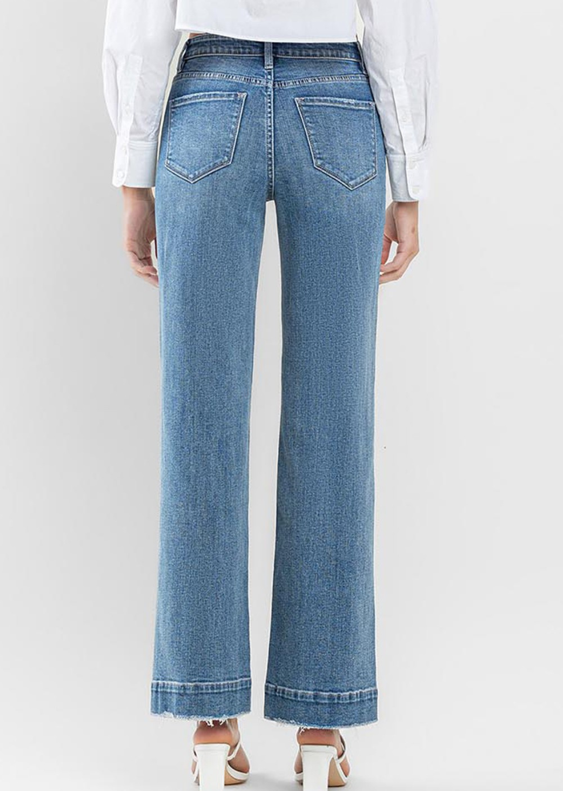 Flying Monkey High Rise Wide Leg Trouser Jean Permissible 30