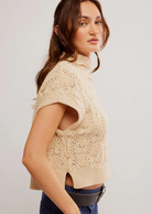 Beige Knit Sweater Small Business Women-owned Hamilton 