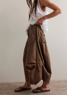 Brown midi skirt Spring Fashion 