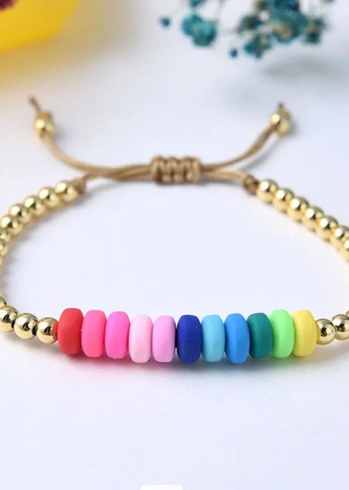 Ella & Lett Gold Plated Rainbow Bracelet