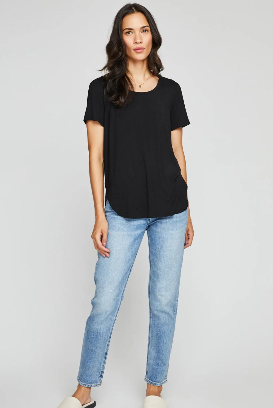 Gentle Fawn Alabama Top- Black. The Alabama tee is a Gentle Fawn classic designed for every day. Made of super soft EcoVero rayon jersey, it’s a closet essential you’ll want in every colour.