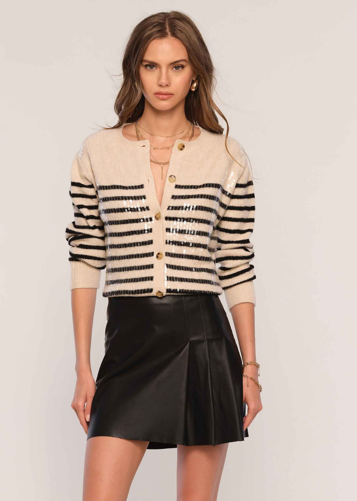 Classic Striped Cardigan Sweater Fall fashion 2024 women's boutique