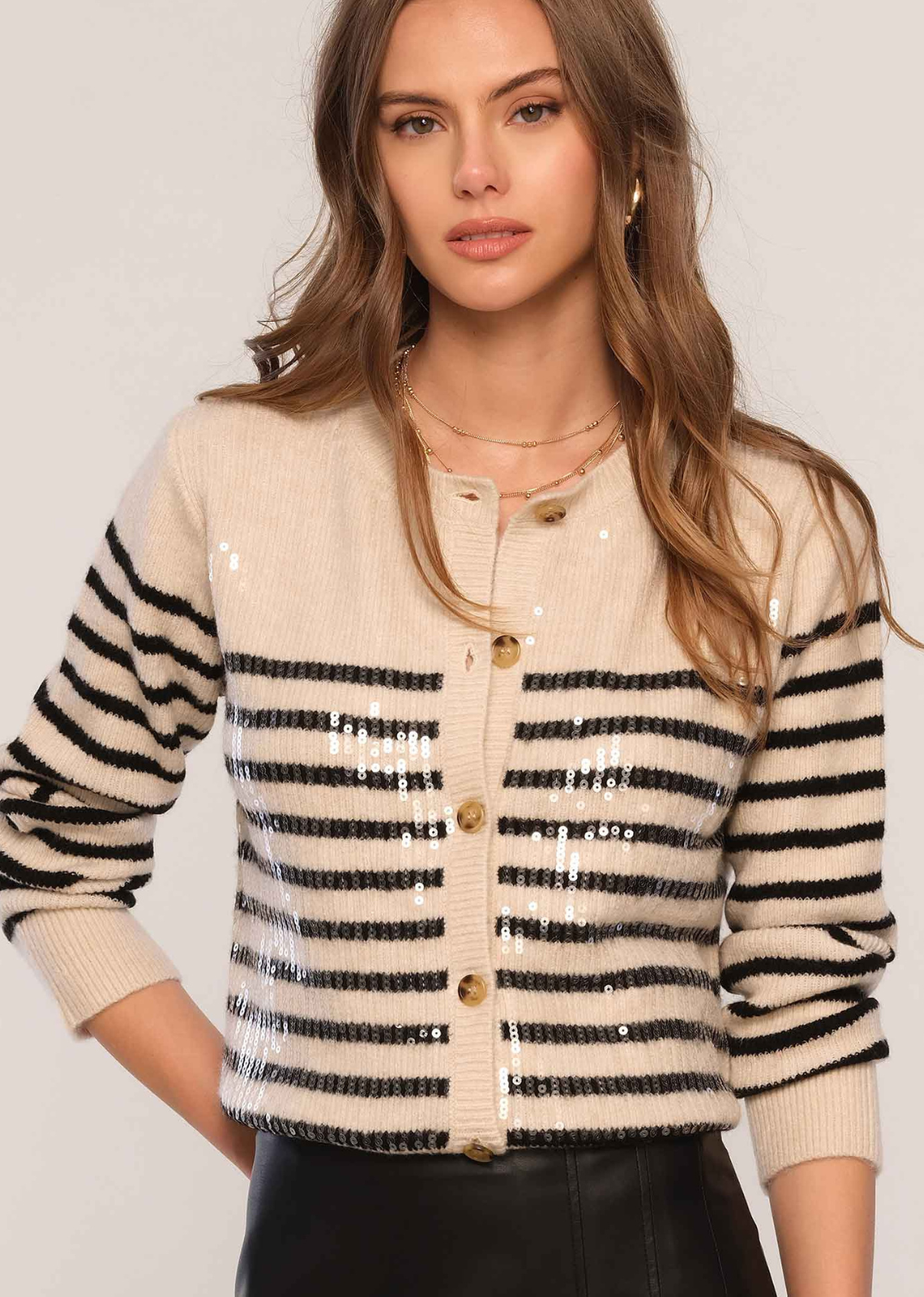 Black and cream cardigan 