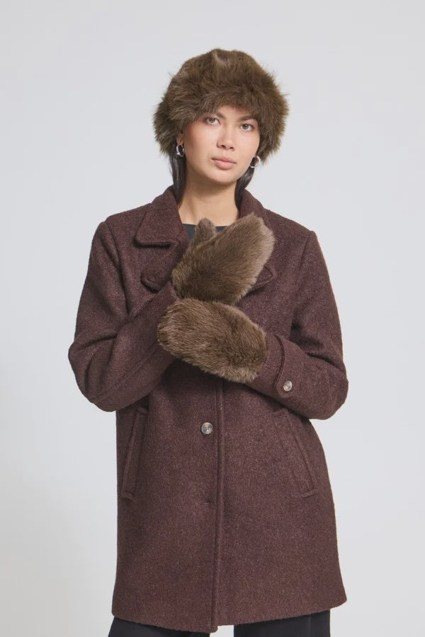 ICHI Iaebna Mittens - Coffee Bean