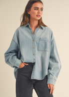 Miou Muse Button Down Denim Shirt