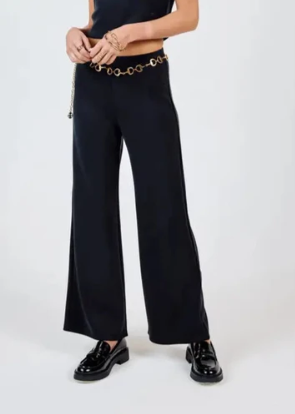 black knit high waisted pants fall fashion women's boutique hamilton 