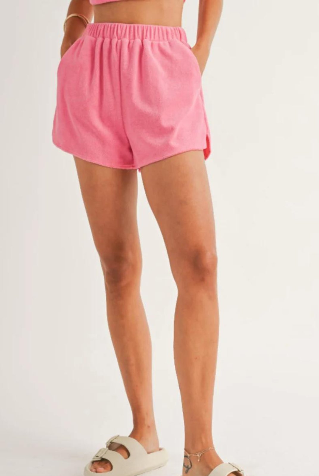 Sadie & Sage Terry Cloth Shorts. Discover comfort and style with Women's Sadie & Sage Terry Shorts. Crafted with soft terry fabric, these shorts offer a cozy fit perfect for lounging or casual outings. Elevate your wardrobe with this versatile essential.
