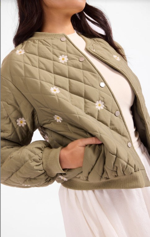 Sadie & Sage Wish Quilted Embroidered Jacket