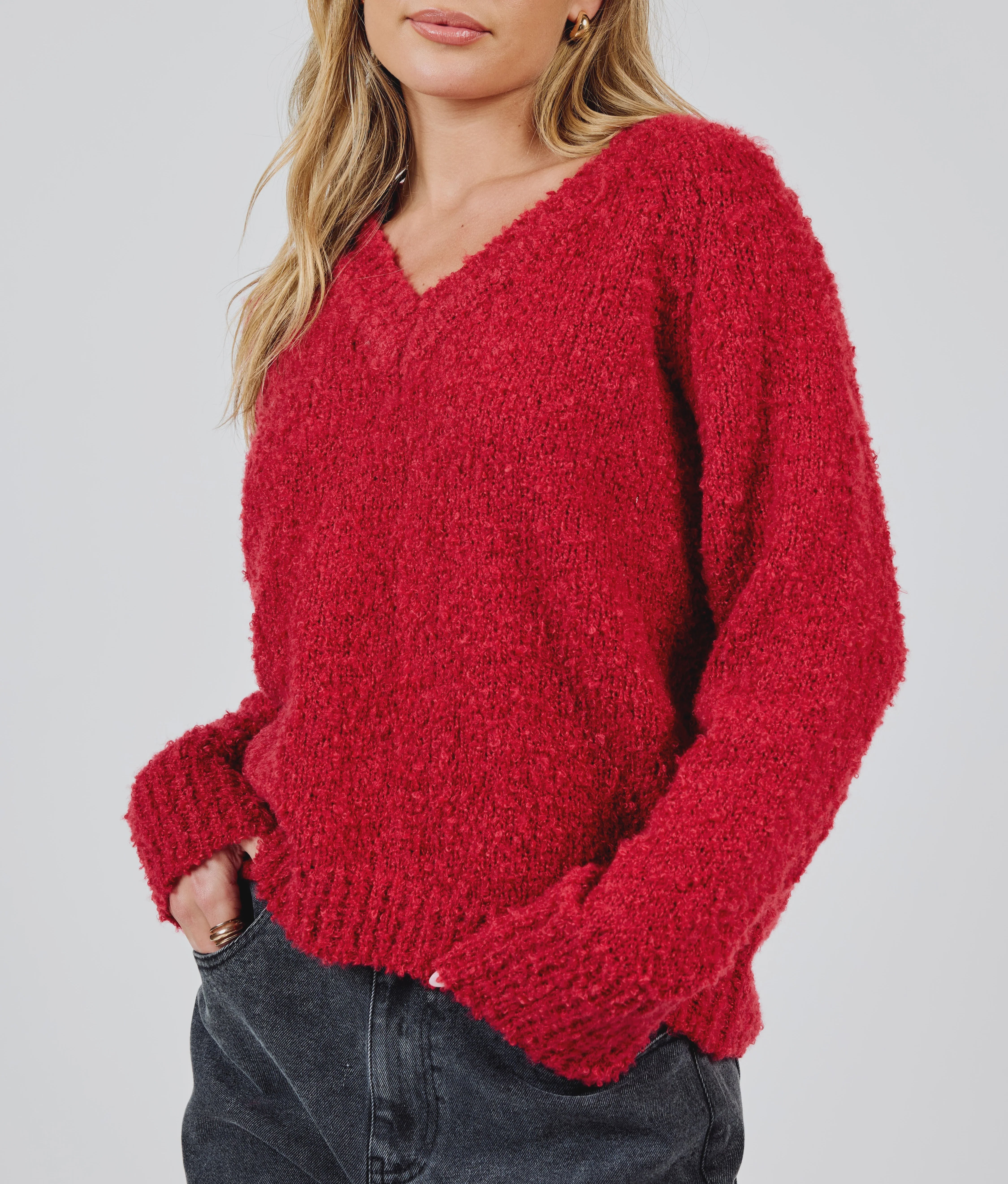 Red Sweater Fall outfit inspiration 2024