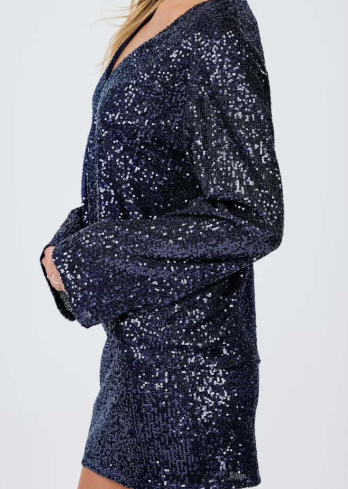 Sequin top navy on sale
