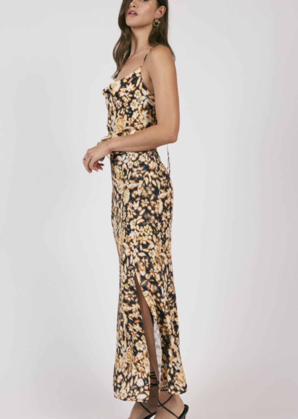 Black Floral Fall event dress 2024