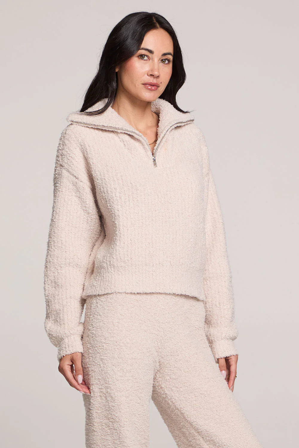Beige Cozy Sweater Loungewear Winter athleisure