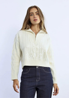 Molly Bracken Tucker Collard Cropped Sweater