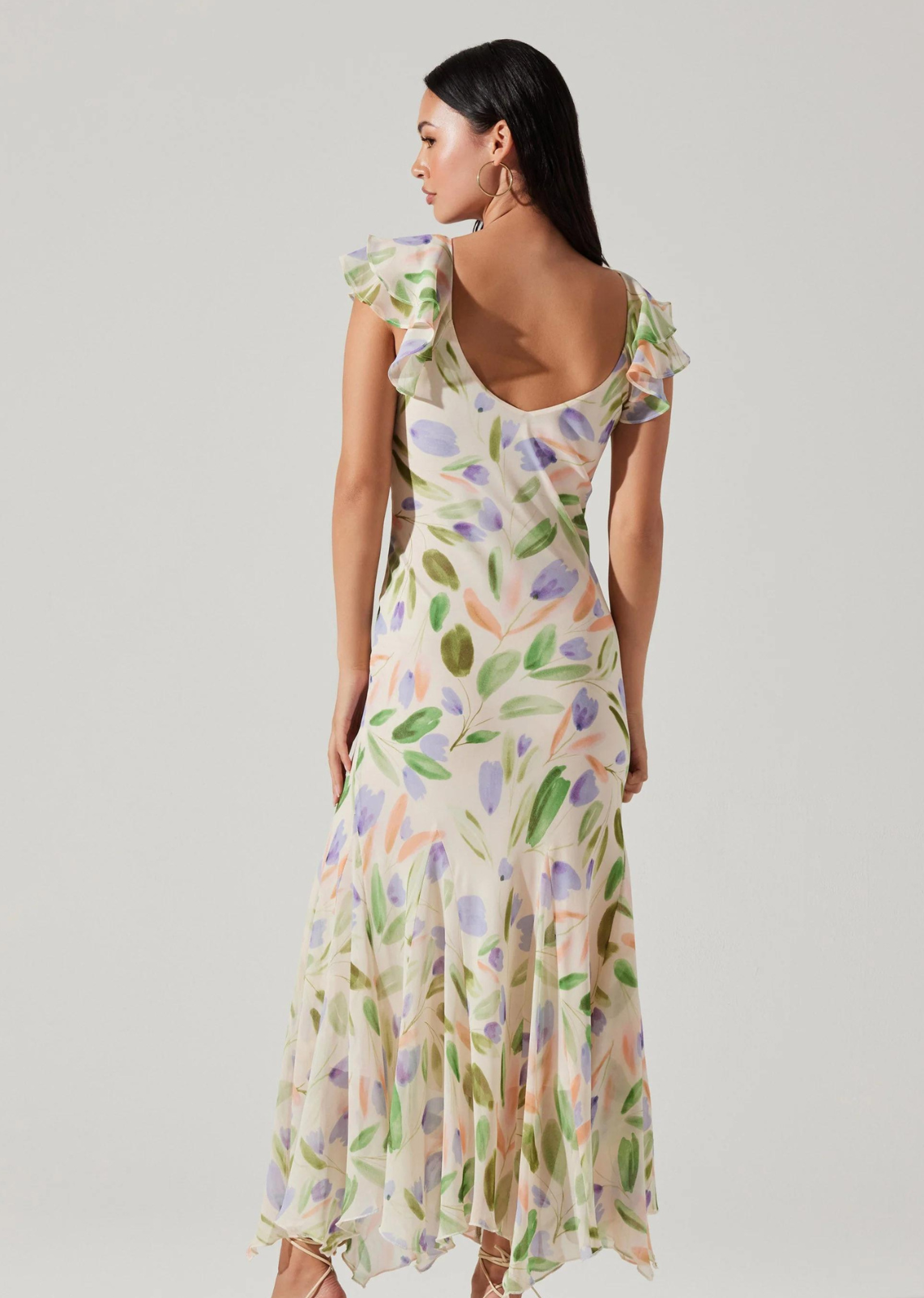 ASTR The Label Wisteria Flutter Sleeve Maxi Dress.Flutter sleeve maxi dress Scoop neck Fully lined Self: 100% Polyester / Lining: 100% Polyester Dry clean only Style #ACDR102265