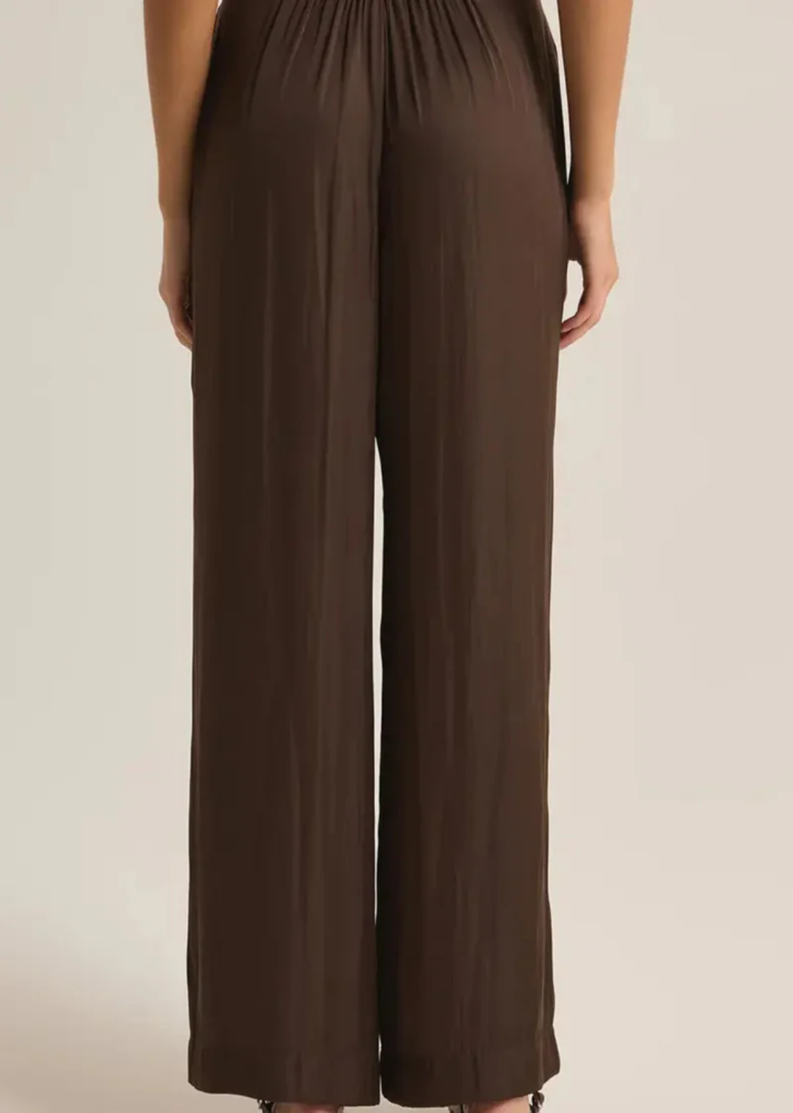 Chocolate Brown Satin Pants Fall Fashion 2024 inspiration trend Small Business Hamilton Ontario woman-owned