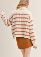 Load image into Gallery viewer, Sadie &amp; Sage Turtle Neck Stripped Sweater
