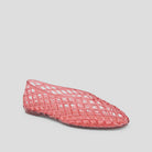 coral woven jelly flats