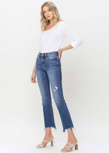 Load image into Gallery viewer, Flying Monkey Distressed Hem Ankle Bootcut Jean- Quince
