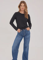 Claudia slim-fit crew-neck T-shirt in specially washed cotton jersey, featuring a classic silhouette and soft, lived-in look.