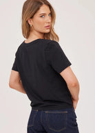 Lucy relaxed-fit V-neck T-shirt in garment-dyed cotton jersey, featuring a classic silhouette with a soft, lived-in look.