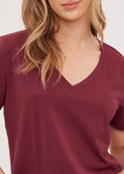 Lucy relaxed-fit V-neck T-shirt in garment-dyed cotton jersey, featuring a classic silhouette with a soft, lived-in look.