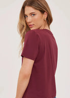 Lucy relaxed-fit V-neck T-shirt in garment-dyed cotton jersey, featuring a classic silhouette with a soft, lived-in look.