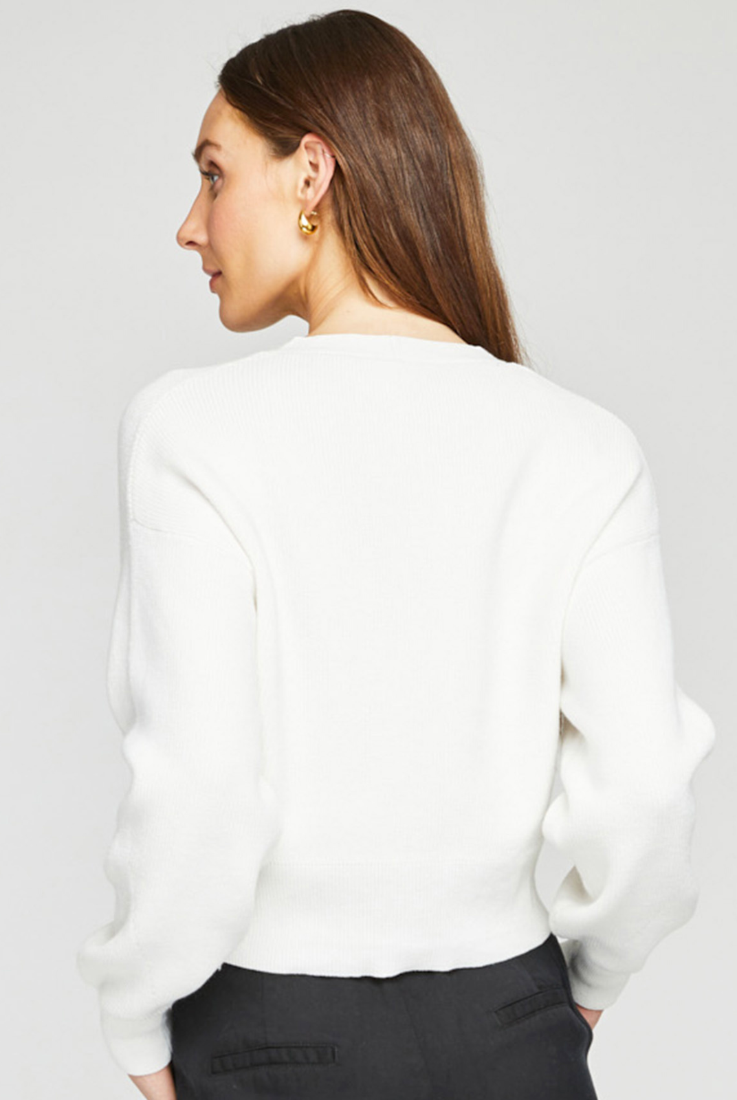 Gentle Fawn Orville Sweater - White. The Orville cardigan is made of a super soft heathered yarn. Wear it as is or layered over a tank for an effortless look.