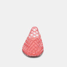 coral woven jelly flat