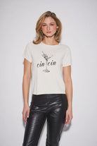 John & Jenn Sawyer Tee in Martini Cheers featuring a relaxed fit, soft cotton fabric, and playful cocktail-inspired Martini Cheers graphic for a casual, effortless look.