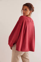 Red oversized sweater 