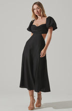 Load image into Gallery viewer, ASTR The Label Winley Puff Sleeve Cutout Midi Dress
