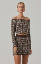 Load image into Gallery viewer, ASTR The Label Freja Floral Off The Shoulder Sweater

